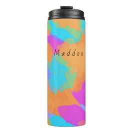 Kleurrijke Vette Moderne Kunstenaarspatroon Thermi Thermosbeker