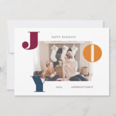 Kleurrijke Vette Moderne Script Foto Vakantie Kaar Feestdagenkaart (Voorkant)