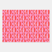 Kleurrijke Vette Roze en Rode 30ste Verjaardag Inpakpapier Vel (Voorkant)