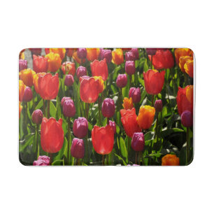 Kleurrijke veultulp schoonheid badmat