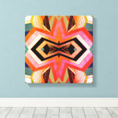 Kleurrijke Vibes Geometrisch Canvas Afdruk (Insitu (Houten vloer))