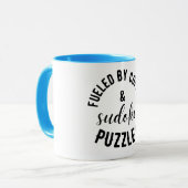 Kleurrijke Vibes: Pas de Mok van de Sudoku-koffie  (Voorkant links)