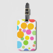 Kleurrijke Vibrant Circle Pattern Modern Abstract Bagagelabel (Voorkant (verticaal))