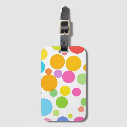 Kleurrijke Vibrant Circle Pattern Modern Abstract Bagagelabel (Voorkant (verticaal))