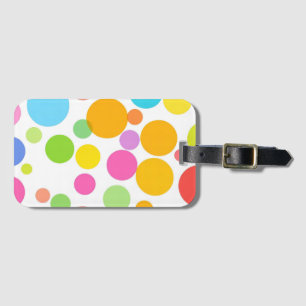 Kleurrijke Vibrant Circle Pattern Modern Abstract Bagagelabel