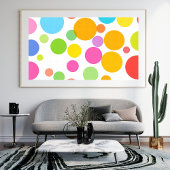 Kleurrijke Vibrant Circle Pattern Modern Abstract Foto Afdruk