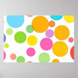 Kleurrijke Vibrant Circle Pattern Modern Abstract Poster