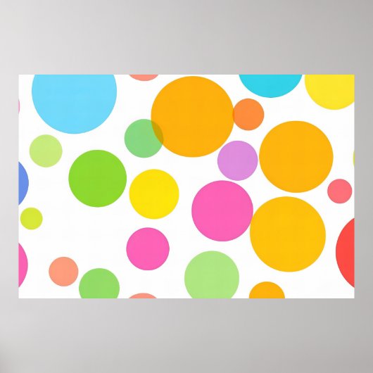 Kleurrijke Vibrant Circle Pattern Modern Abstract Poster (Voorkant)