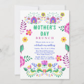 Kleurrijke Vibrant Fiesta Moederdag Brunch Kaart (Voorkant)