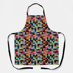 Kleurrijke Vibrant Geometrische Vormen Patroon Schort