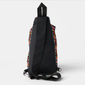 Kleurrijke Vibrant Geometrische Vormen Patroon Sling Bag (Achterkant)