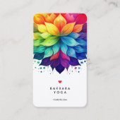 Kleurrijke Vibrant Lotus Minimal White Visitekaartje (Voorkant)