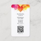 Kleurrijke Vibrant Lotus Minimal White Visitekaartje (Achterkant)