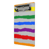Kleurrijke vibrant Stripes regenboog op aangepaste Mini Klembord (Angled2)