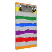 Kleurrijke vibrant Stripes regenboog op aangepaste Mini Klembord (Schuin)