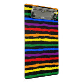 Kleurrijke vibrant Stripes regenboog op aangepaste Mini Klembord (Schuin)