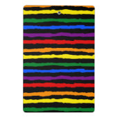 Kleurrijke vibrant Stripes regenboog op aangepaste Mini Klembord (Achterkant)