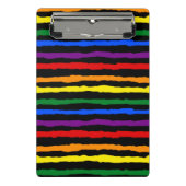 Kleurrijke vibrant Stripes regenboog op aangepaste Mini Klembord (Voorkant)