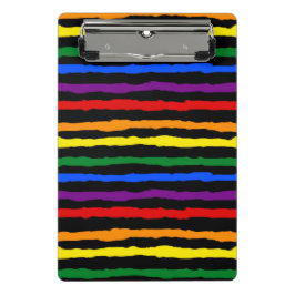 Kleurrijke vibrant Stripes regenboog op aangepaste Mini Klembord