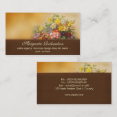 kleurrijke Victoriaans bloemen  visitekaartjes (Voorkant / Achterkant)