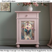 Kleurrijke Victoriaans Carnaval Flamingo BH4 Decou Tissuepapier