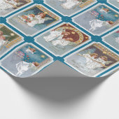 Kleurrijke Victoriaans Kerst Engel Collage Cadeaupapier (Hoek)