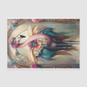 Kleurrijke Victoriaanse Carnaval Flamingo BH5 Deco Tissuepapier (Voorkant)