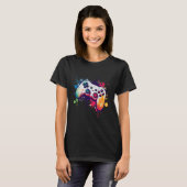 Kleurrijke Video Game Controller - Joystick - Cons T-shirt (Voorkant volledig)