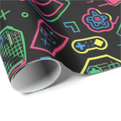 Kleurrijke Video Game Controller Patroon Cadeaupapier (Rol Hoek)