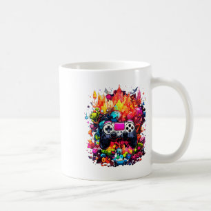 Kleurrijke Video Game Controller Tie Dye Cool Game Koffiemok