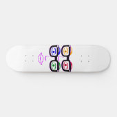 Kleurrijke vier ogen bril Skateboarddek Skateboard (Horizontaal)