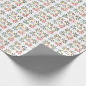 Kleurrijke Vier Poinsettias Motief Vrolijk Kerstfe Cadeaupapier (Hoek)