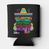 Kleurrijke VIERENDE HISPANIC HERITAGE MAAND Blikjeskoeler (Achterkant)