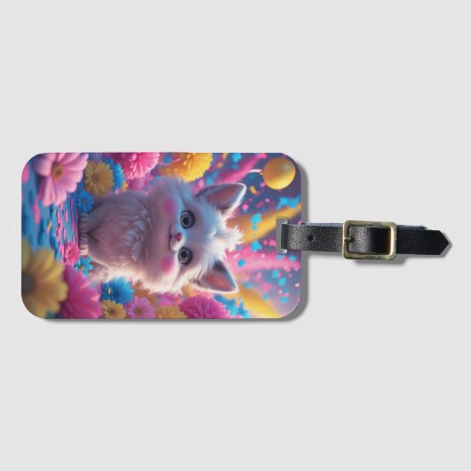 Kleurrijke viering van vreugde en geluk bagagelabel (Voorkant (horizontaal))