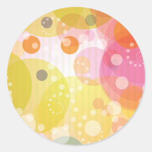 Kleurrijke Viering Verjaardag Bubbels Ronde Sticker