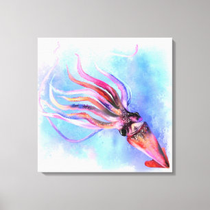 Kleurrijke vierkanaasschilderafdrukken - schildere canvas afdruk