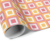 Kleurrijke vierkante geometrische cadeaupapier (Rol Hoek)