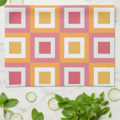 Kleurrijke vierkante geometrische theedoek (Gevouwen)