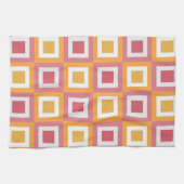 Kleurrijke vierkante geometrische theedoek (Horizontaal)