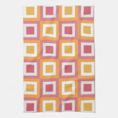 Kleurrijke vierkante geometrische theedoek (Verticaal)