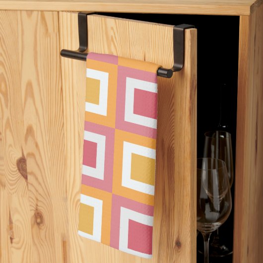 Kleurrijke vierkante geometrische theedoek (Derde Gevouwen)