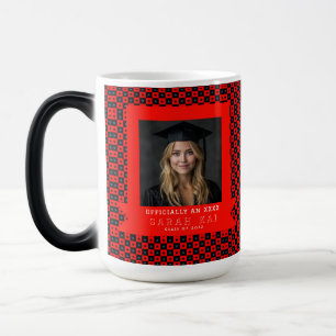Kleurrijke vierkante print afstudeercadeau magische mok