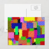 Kleurrijke vierkanten briefkaart (Voorkant / Achterkant)