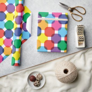 Kleurrijke Vierkanten Cadeaupapier