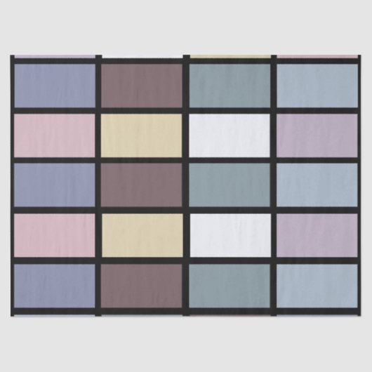 Kleurrijke vierkanten geometrisch tissuepapier (Voorkant)