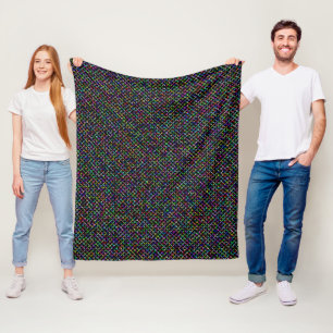 Kleurrijke vierkanten geometrisch uniek levendig p fleece deken