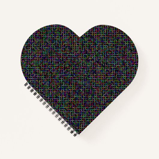 Kleurrijke vierkanten geometrisch uniek levendig p notitieboek (Voorkant)