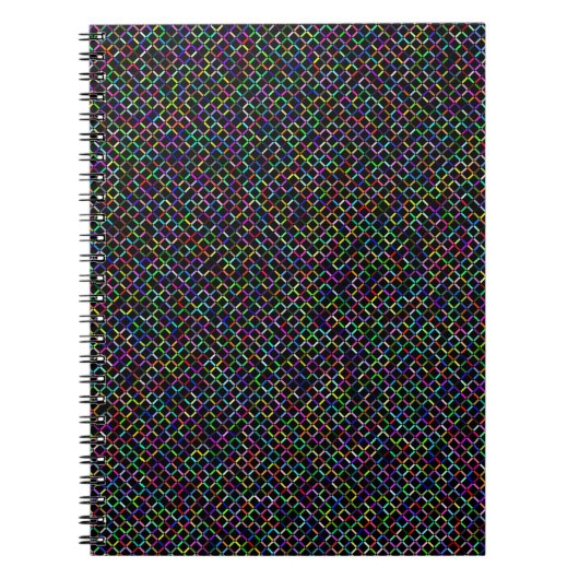 Kleurrijke vierkanten geometrisch uniek levendig p notitieboek (Voorkant)