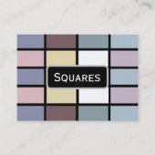 Kleurrijke vierkanten geometrisch visitekaartje (Voorkant)