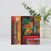 Kleurrijke vierkanten Modern Abstract kunstpatroon (Staand voorkant)